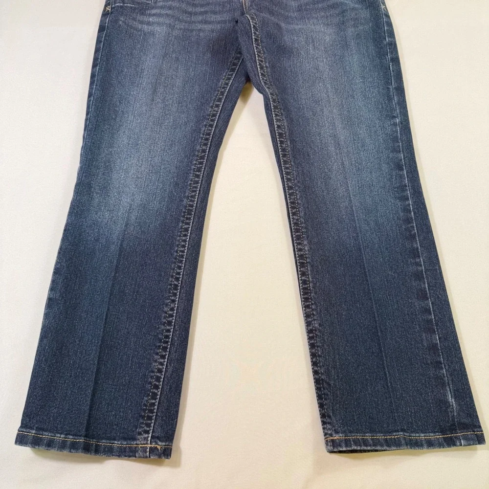 Ariat Rebar M7 Slim Straight Jeans Mens 32x30 Blue Work Denim Western Cowboy EUC